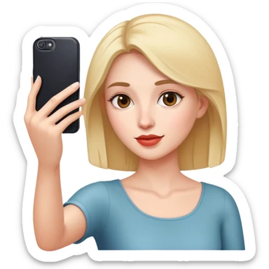 woman taking a selfie sticker