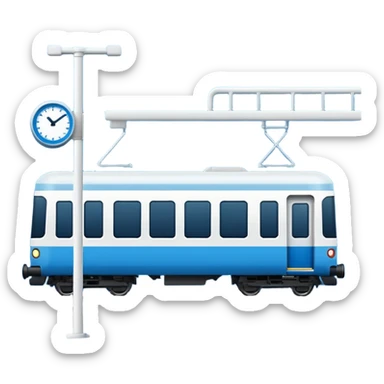 train station icon sticker