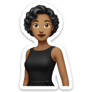 Black dress sticker