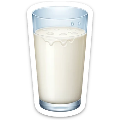 Glass of milk sticker