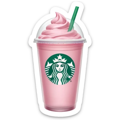 pink drink from star bucks that has the logo light pink with no whip cream sticker