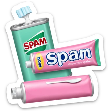 spam meat toothpaste  sticker