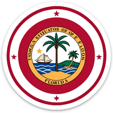 Florida state flag sticker