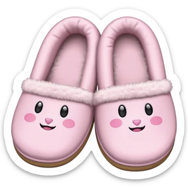 cozy slippers light pink  sticker