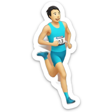 kazakh crossing the finish line sticker