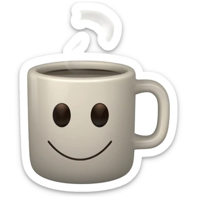 Coffee with emoji sticker