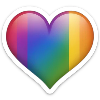 Cœur au couleur du drapeau lgbt sticker