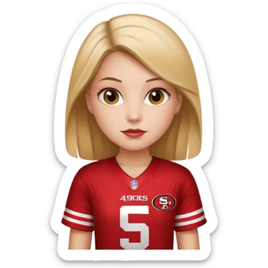 49ers girl sticker