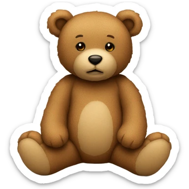 Light brown teddy bear sticker