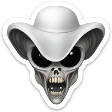 Alien xenomorph with Pimp Hat sticker