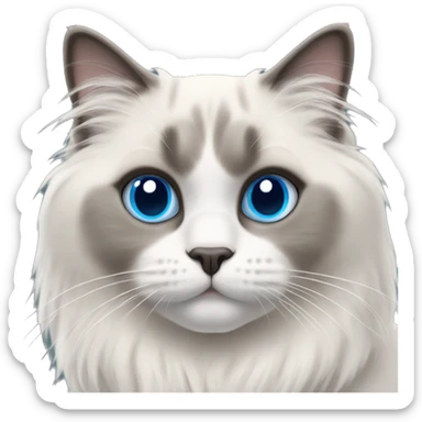 blue point ragdoll kitty sticker