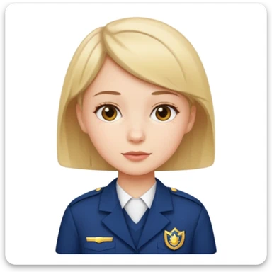 school white girl with short hair sticker