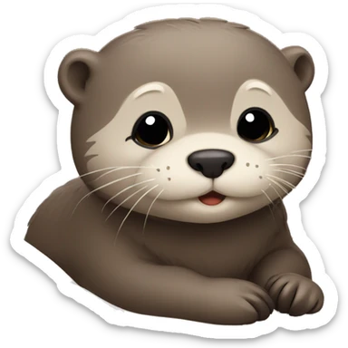 cozy otter sticker
