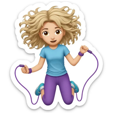jumping rope tangled sticker