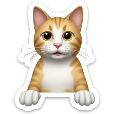 A cat driving a car  sticker