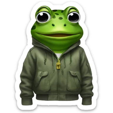 An frog rapper emoji  sticker
