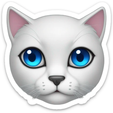 a black cat with blue eyes works on the stock market sticker