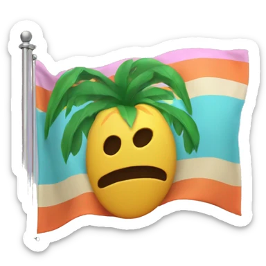 Floptropica flag sticker