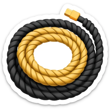 Black rope sticker