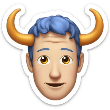 mark zuckerberg with horns sticker