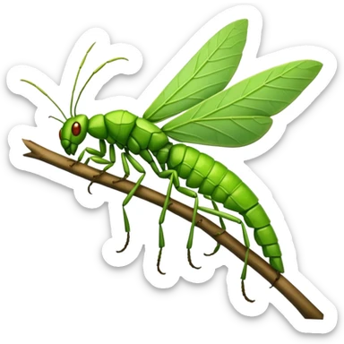 Leaf Insect colored sticker
