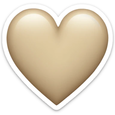 heart beige sticker