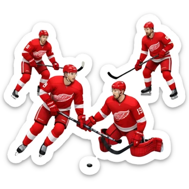 Detroit red wings vs carolina hurricanes sticker
