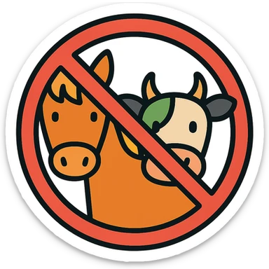 Horse and Cow, add the forbidden icon such as forbidden 18 sticker