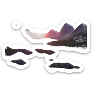 Cute sunset in Norway sticker