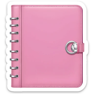 pink diary, coquette, loveshackfancy style, ring binder, no leather  sticker