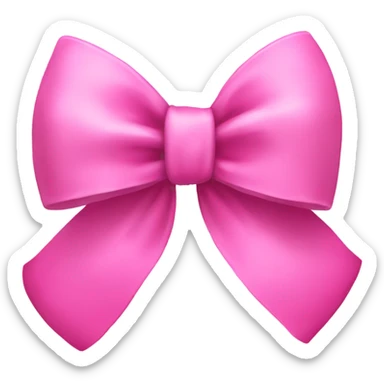 Pink bow sticker