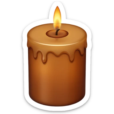 brown candle sticker