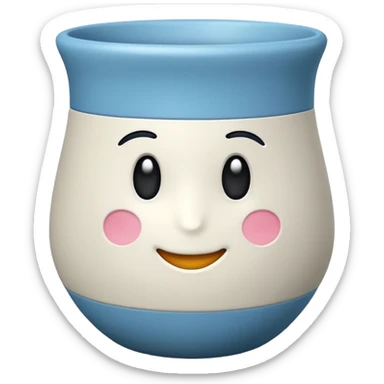 vaso branco sem flores sticker