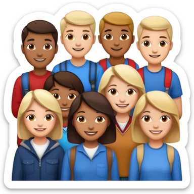 grupo de estudiantes  sticker