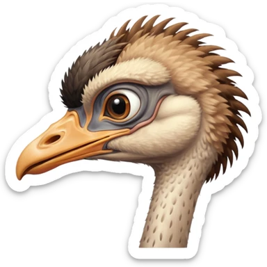 Cara de avestruz de perfil sticker