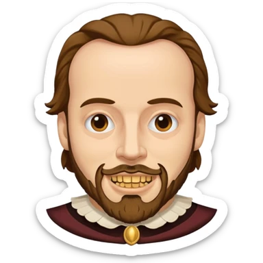 Shakespeare with gold teeth sticker
