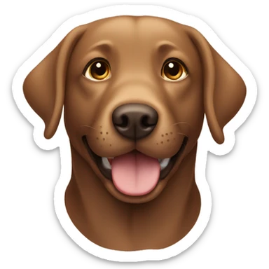 Happy brown Labrador (brown fur) sticker