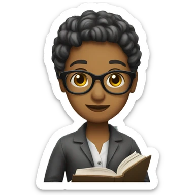 librarian with book sticker