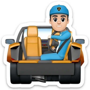 driving lambo sticker