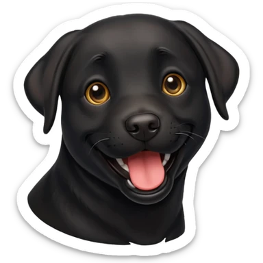 Crazy black Labrador Retriever sticker