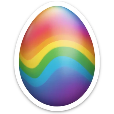 rainbow egg sticker