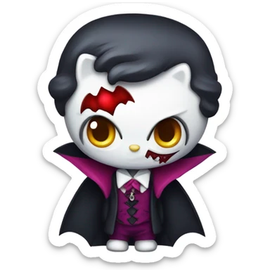 Hello kitty vampire  sticker