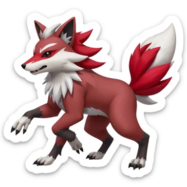 Lycanroc-Zangoose-Zoroark-Obstagoon-fusion sticker