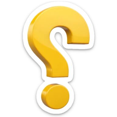 classic yellow question mark emoji sticker