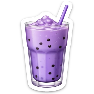 lavender colored boba drink  sticker