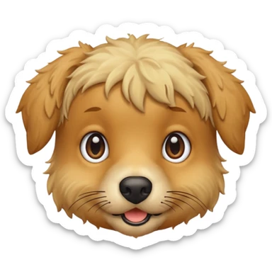 jackapoo (jack ruseel terrier + poodle) cute little kind of crusty dog but super cute, blondeish with cute little snout sticker