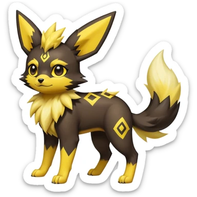 Umbreon-Jolteon-Fakemon-hybrid -fusion- full body sticker