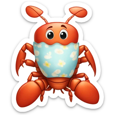  lobster celebrating easter  sticker