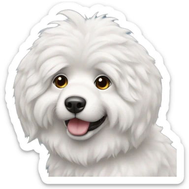 Perro blanco peludo sticker