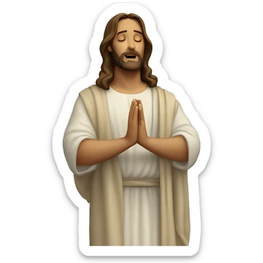 Jesus praying  sticker